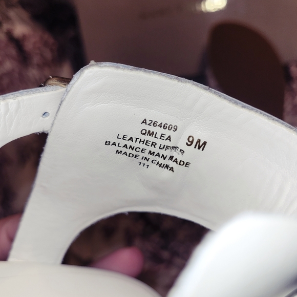 White Leather  Marc Fisher Sandals - Picture 3 of 6